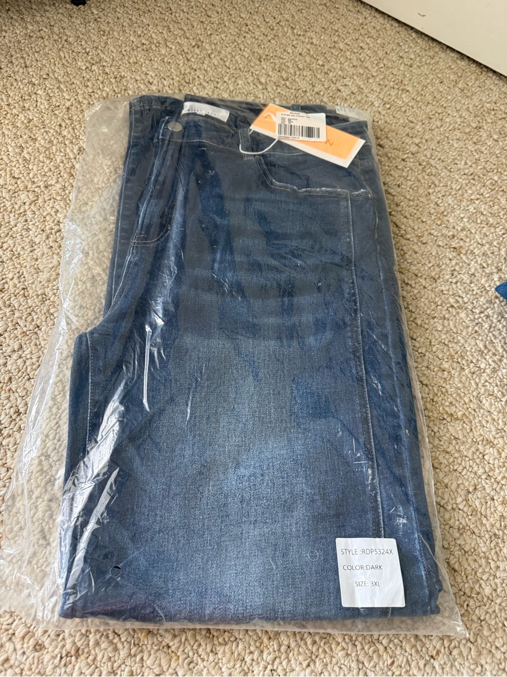 Risen 3X Women's Dark Blue Straight Leg Jeans